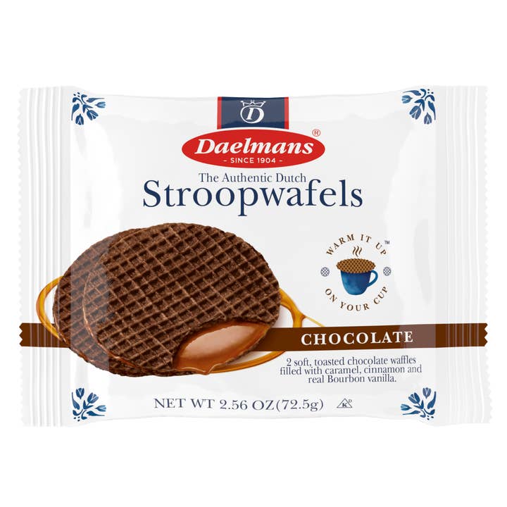 Daelmans Stroopwafels - Wholesale Cookie - Daelmans Chocolate Jumbo Stroopwafels 2pk (Case of 48)