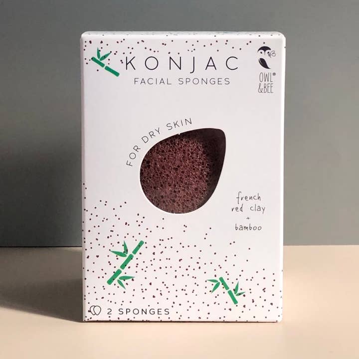 Coruja & Abelha Esponjas faciais Naturais de Konjac - Para pele seca por atacado de Owl & Bee