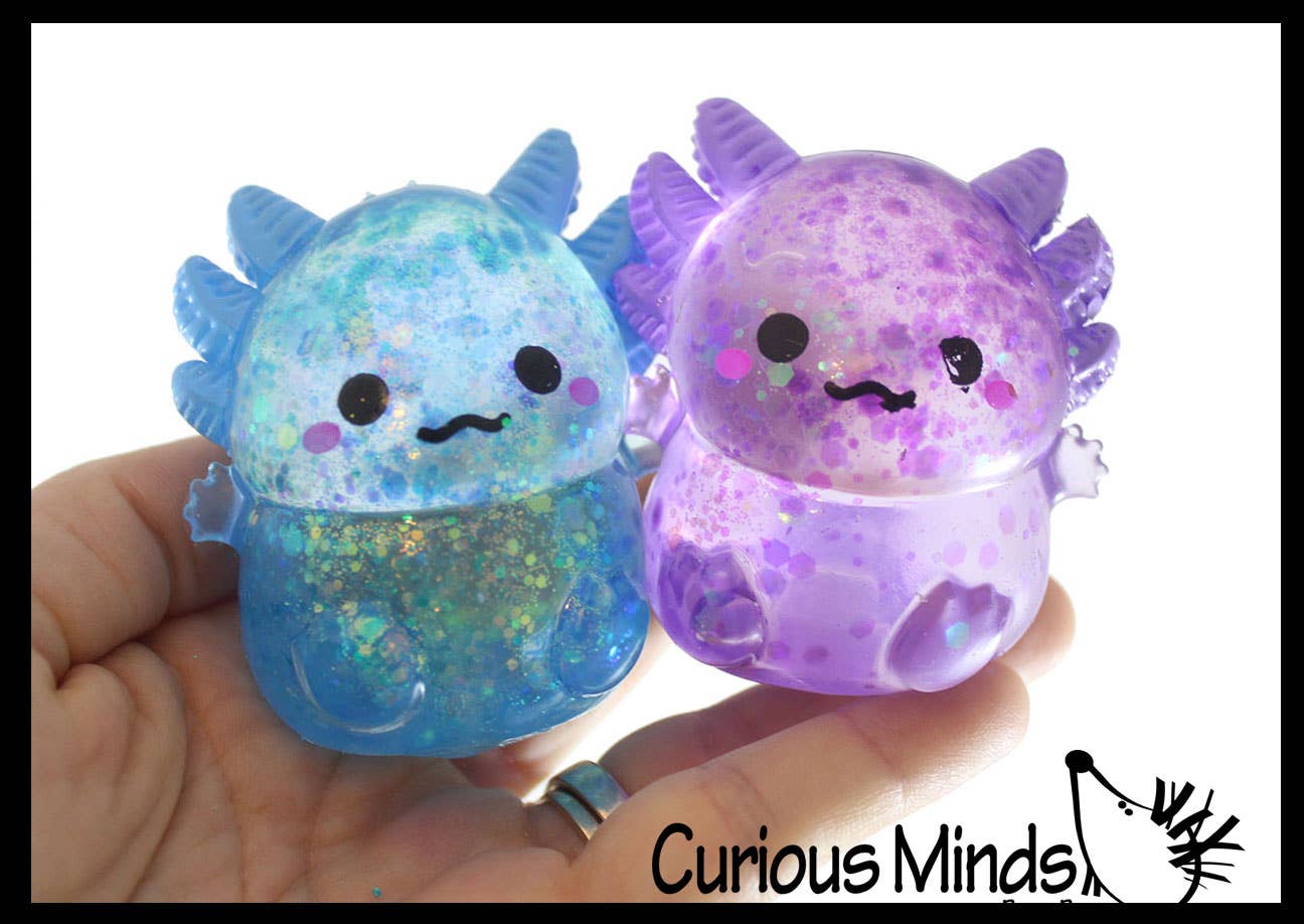 Curious Minds Toys - Wholesale Squishy toy – Kids & Baby - 1 Axolotl Sugar Ball - Syrup Molasses Thick Glue/Gel Stress2