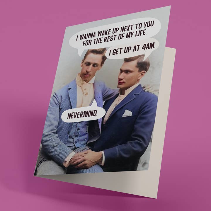 Wakker Worden Naast Jou - Grappige Homohuwelijkskaart voor wholesale door Squirrel Friend Gifts