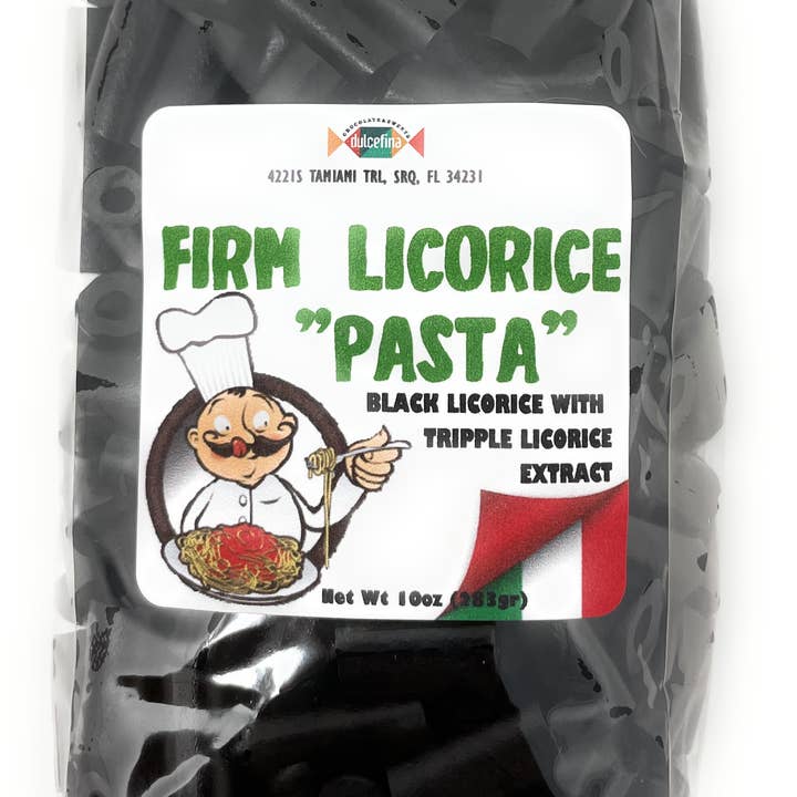 Dulcefina Chocolate and Sweets - Wholesale Licorice - Italian Black Licorice "Pasta" 10oz Bag0