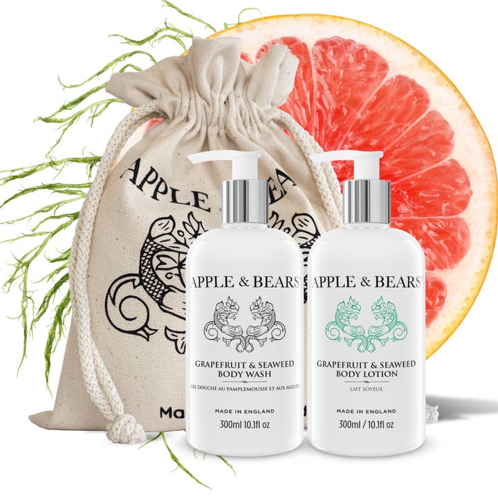 APPLE & BEARS – Großhandel Bade- & Körperpflege-Set – Luxus-Geschenkset mit Grapefruit und Meeresalgen2