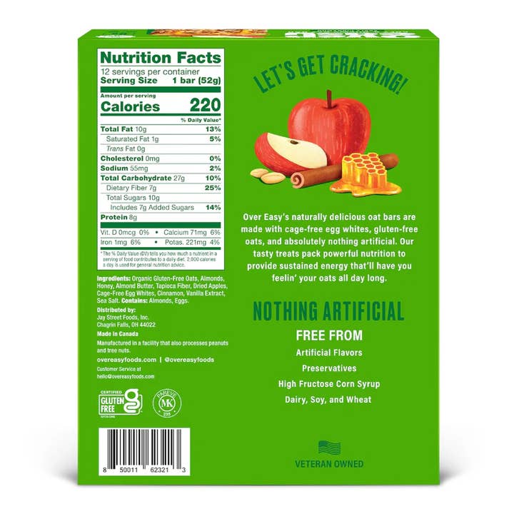 Over Easy - Wholesale Snack Bar - Over Easy: Apple Cinnamon Breakfast Bar4