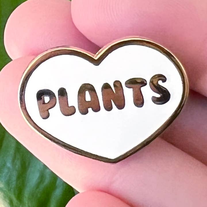 Spilla smaltata I love plants per la vendita all'ingrosso da parte di Pin Party Post