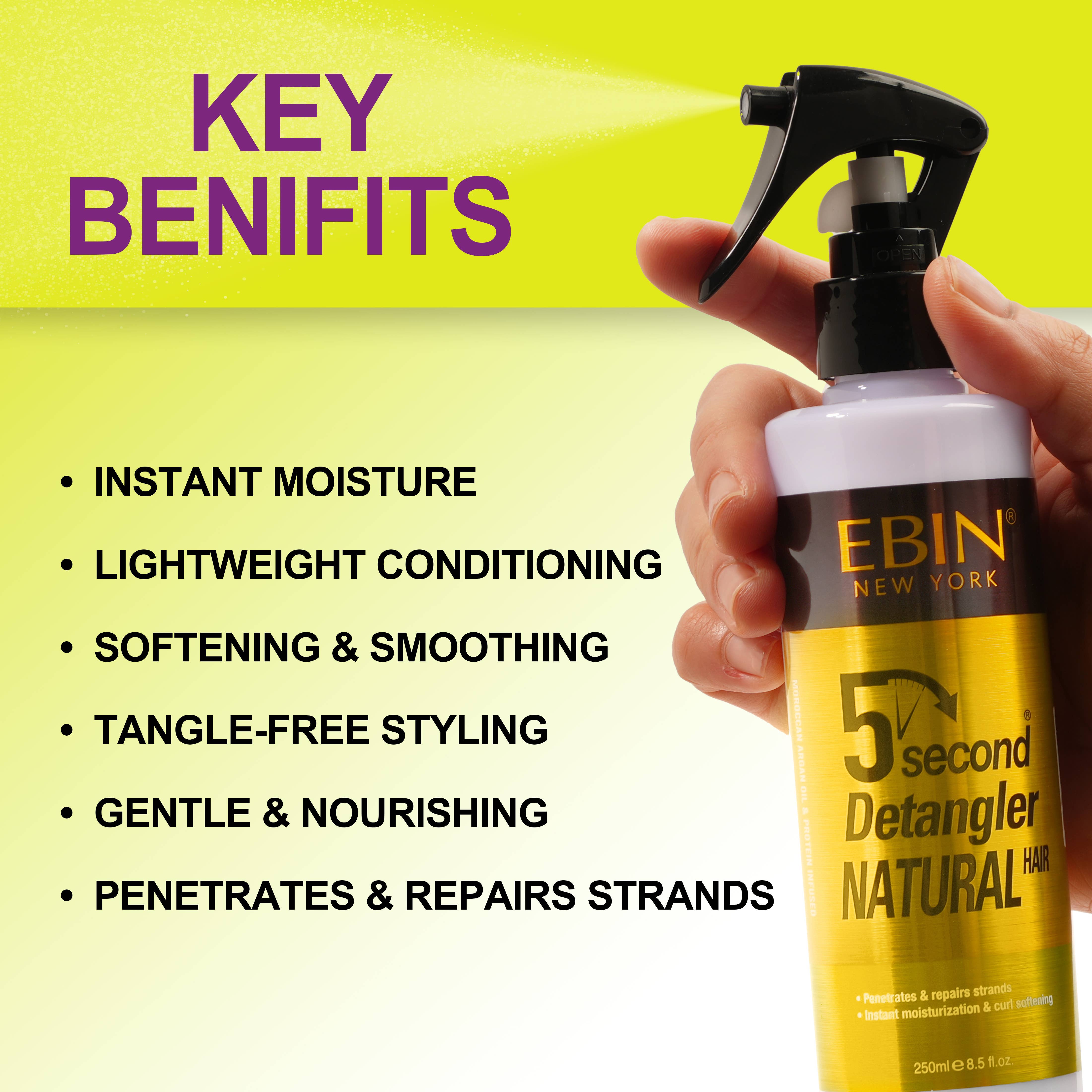 EBIN NEW YORK - Wholesale Hair Leave-In Conditioner - 5 Second Natural Detangler 2
