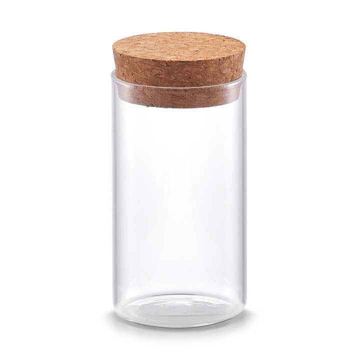 transparent Storage jar with cork lid, 155ml for wholesale on Faire0