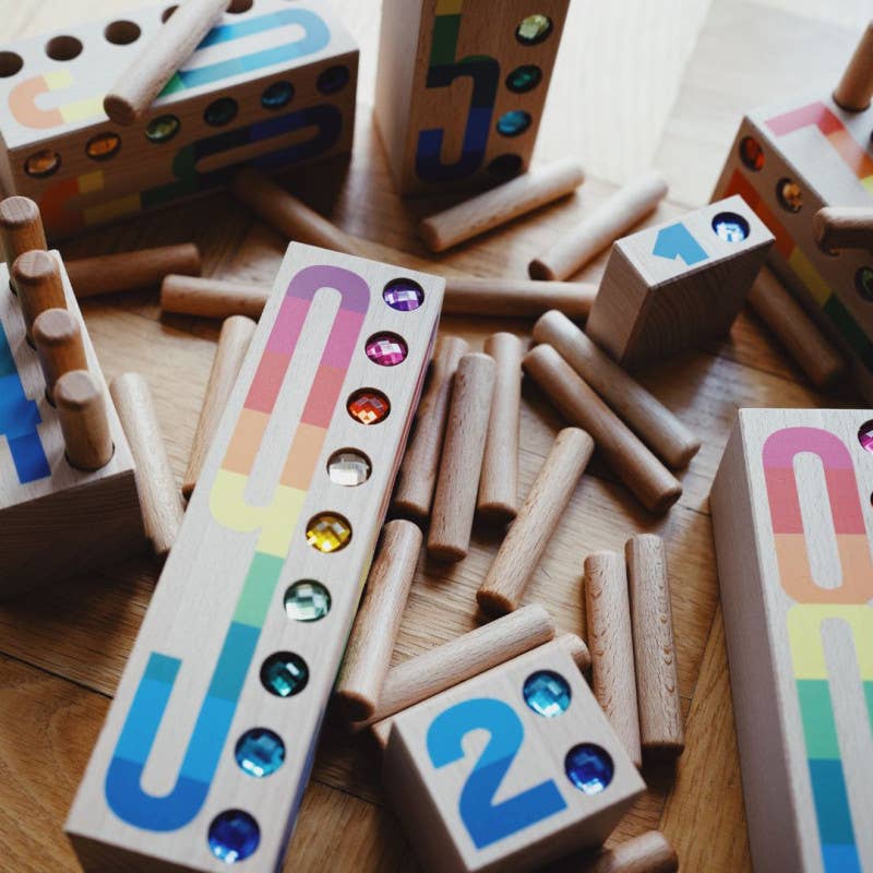 BAJO WOODEN TOYS - Wholesale Wood Toy - Kids - Blocks 1-9 with Diamonds3