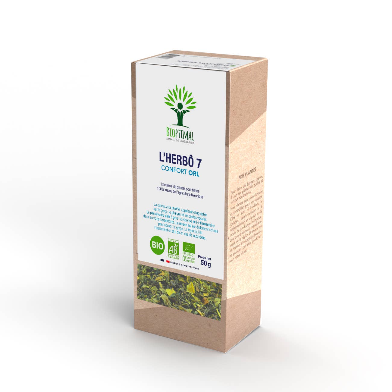 Bioptimal - Wholesale Health/Detox Tea - L'herbô 7 Plants for organic herbal tea comfort orl 50g0