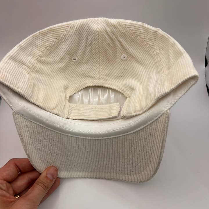 Vibes Hat Company - Wholesale Baseball Cap - Unisex - Vibes Cream Corded Dad Hat | Hat Bar | Blank Caps