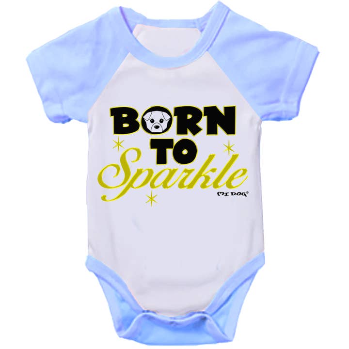 Mi Dog, Baby Boys, Born To Sparkle, tutina per bebè per la vendita all'ingrosso da parte di MI DOG