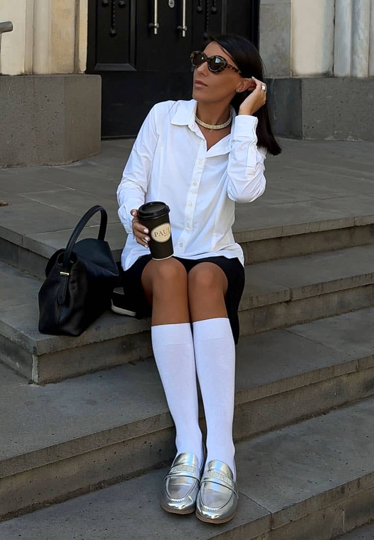 Silver Eden Ode Rhinestone Strap Metallic Loafers for wholesale on Faire1