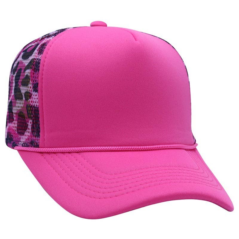 JOSSLYN by wall to wall - Wholesale Trucker Hat - Women's - TRUCKER HAT CHECKER FOAM FRONT ANIMAL MESH CAP | 40HW7405