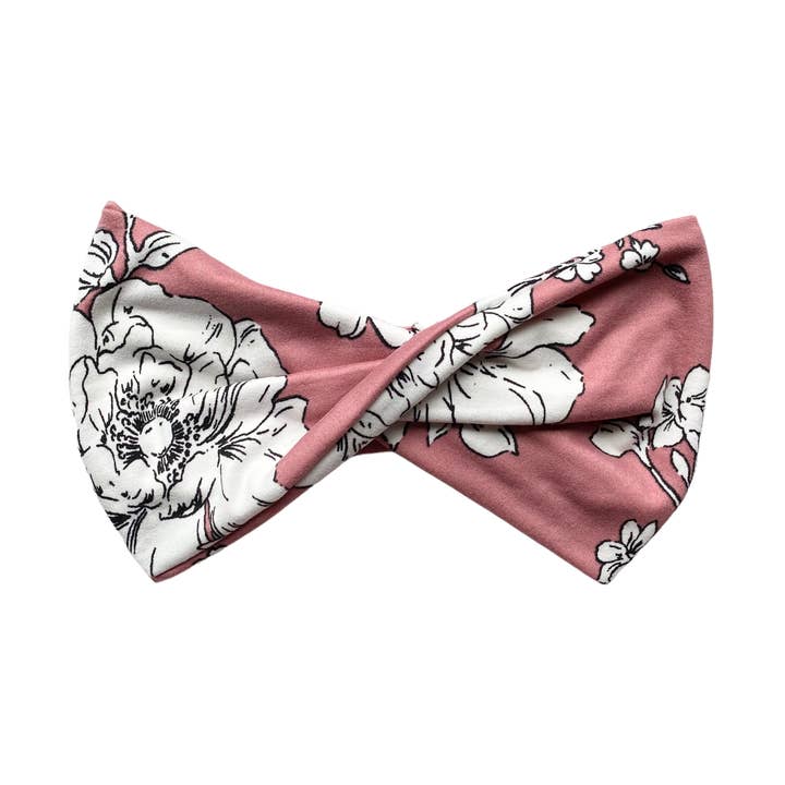 Wideband™ - Mauve Stencil Floral for wholesale by Hello Headband