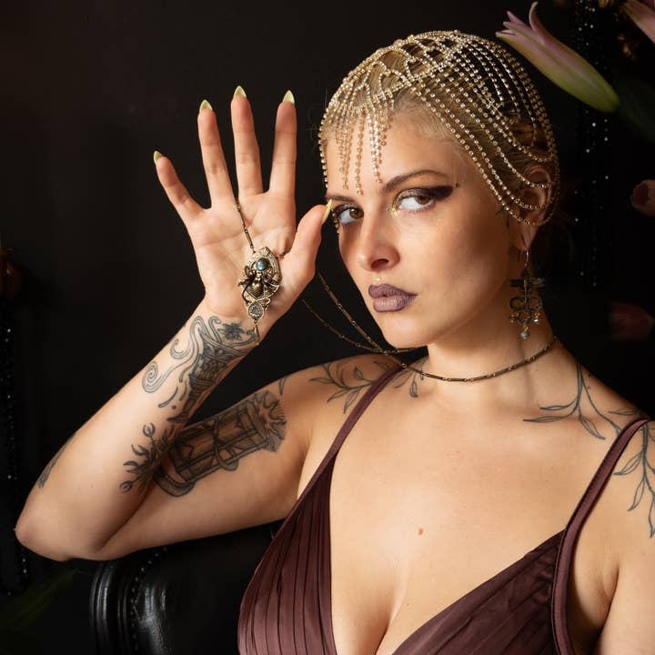 Trollbinde - Vente Colliers à pendentif - Amulette Animalis gothique avec symboles animistes5