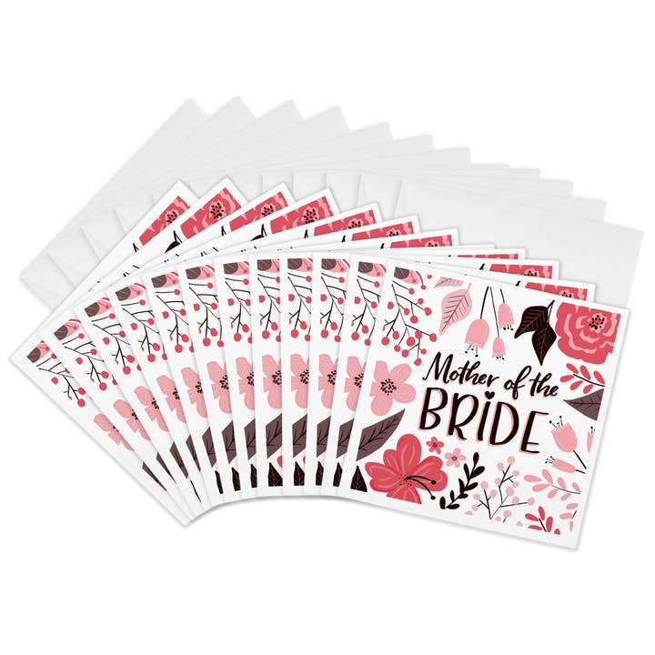 3dRose, Mother of the Bride - Pretty Pink Floral, Greeting Card for wholesale by 3dRose