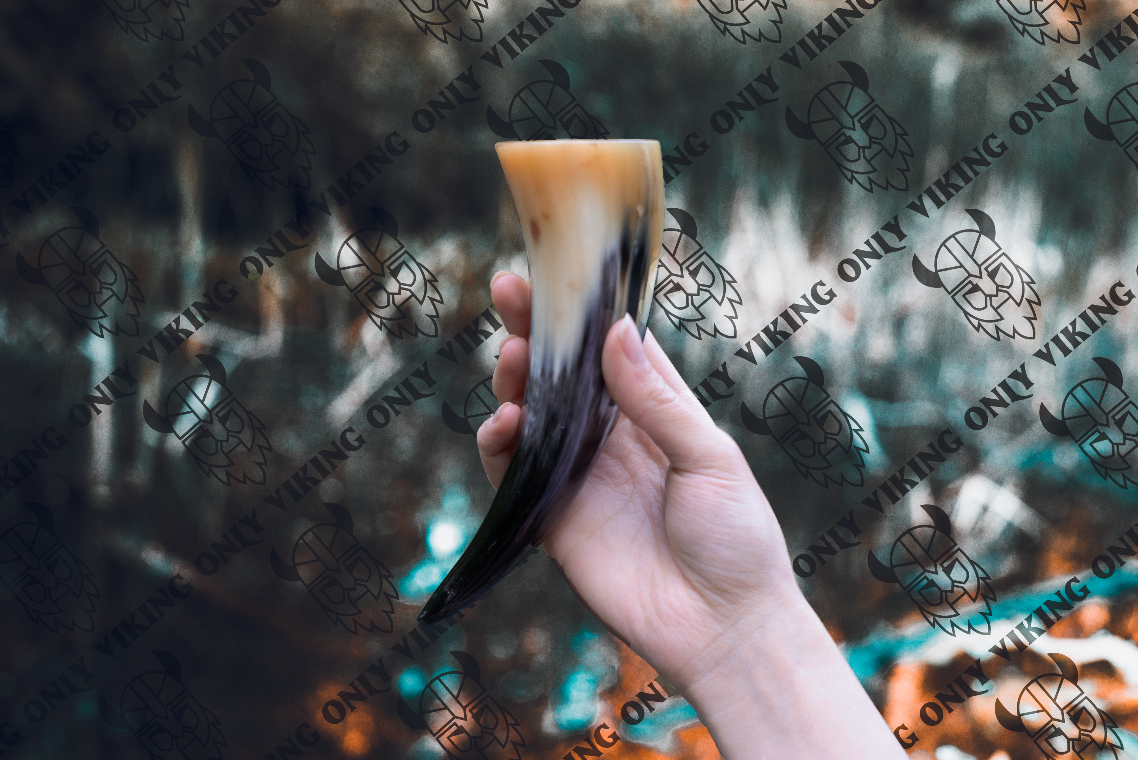 OnlyViking - Wholesale Drinking Glass/Cup - Viking Drinking Horns 100% Authentic Ox Horn With Engraved Design and Stand1