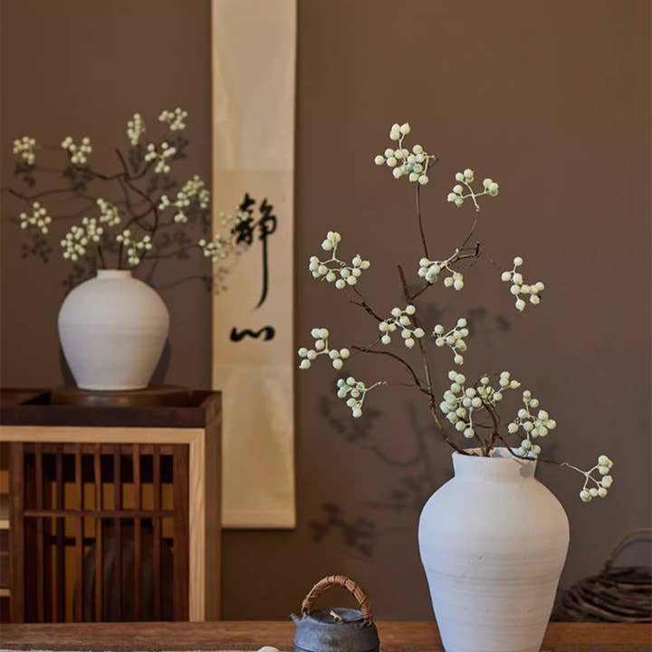 Rustic Reach - Wholesale Artificial Plant - Zen Style Light Green Berry Stem 37.8" Tall7