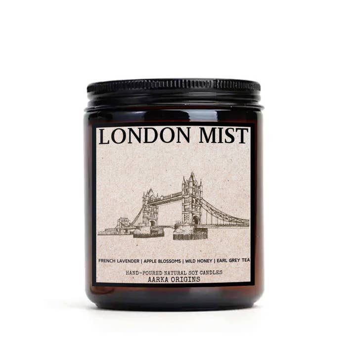 AARKA ORIGINS - Wholesale Jar/Filled Candle - London Mist Soy Candle – Lavender + Apple Blossom + Earl Grey