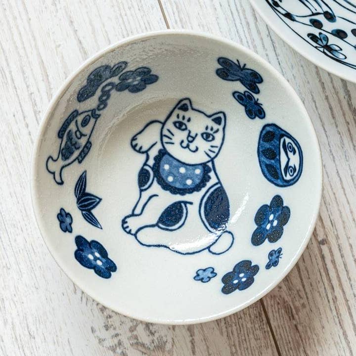 Yamani - Wholesale Bowl - Japanese Cats 13.5cm Bowl - Maneki-neko0