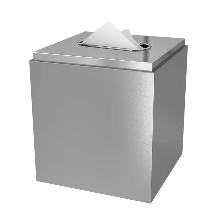 Kingston Stainless Steel Square Tissue Box for wholesale by nu steel