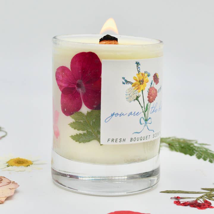 Mini Fresh Bouquet Floral Candle for wholesale by Continue Good