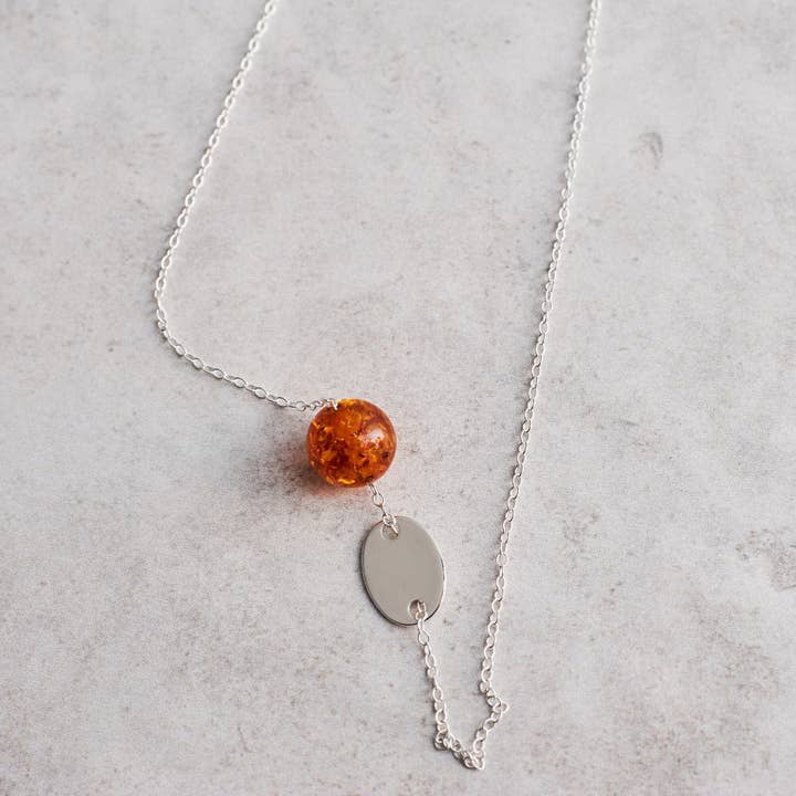 Pendentif en ambre naturel de la Baltique en argent sterling pour la vente par Marcin Waryszak