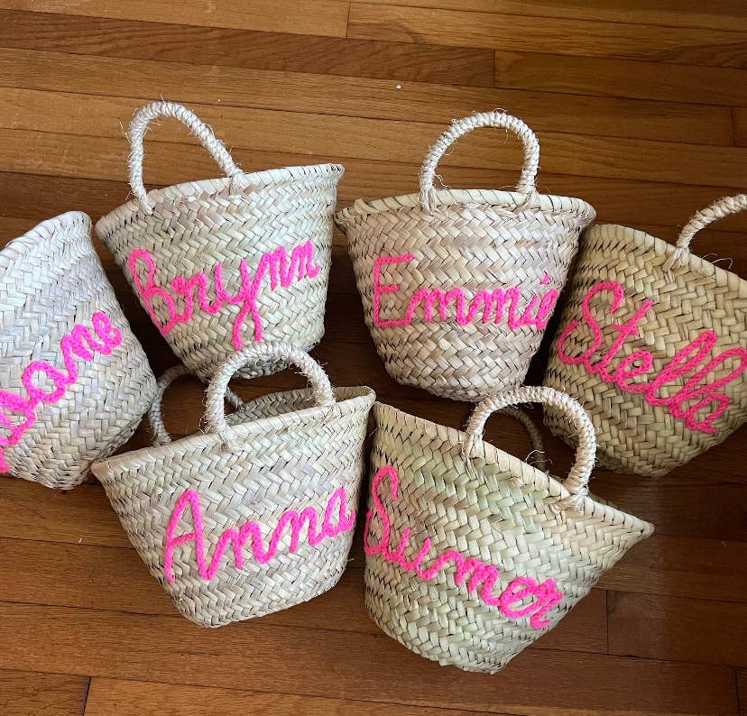Mikwi - Wholesale Beach Bag - Personalized Beach Bag, Customized Straw - Palm Leaf Basket1
