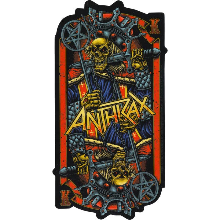 Square Deal Recordings & Supplies - Wholesale Sticker - Sticker - Anthrax - Evil King Playing Card Logo
