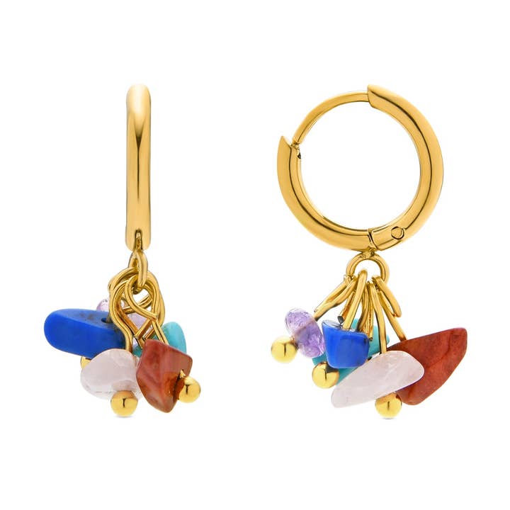 Pendientes Luxenter Sasin acabado oro 18k para venta al por mayor de Luxenter