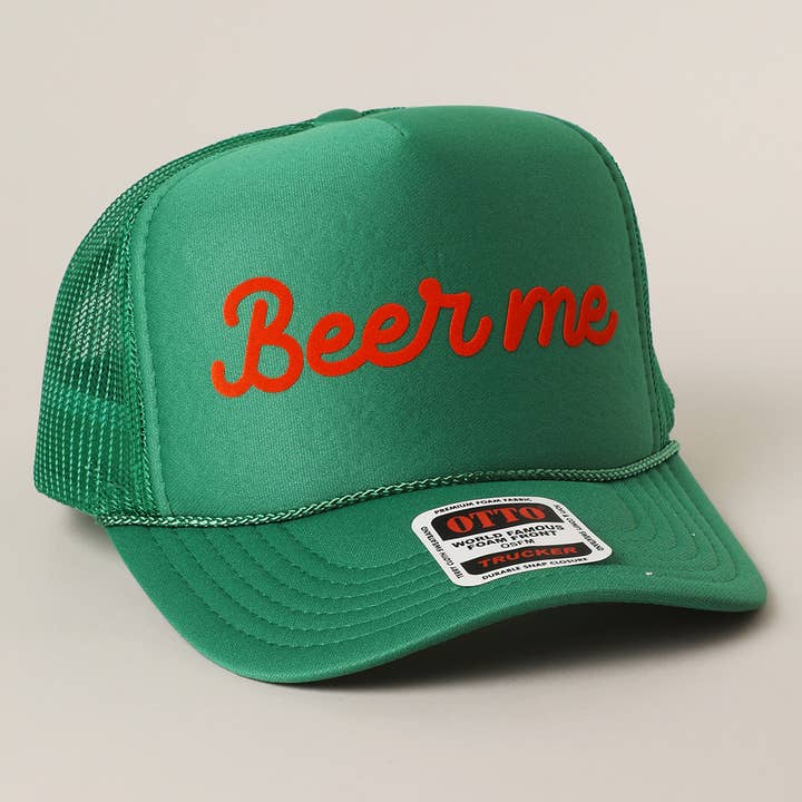 Fashion City – Engroshandel Trucker hat - Unisex – Øl Mig Tekst Printet Mesh Ryg Skum Trucker Kasket4