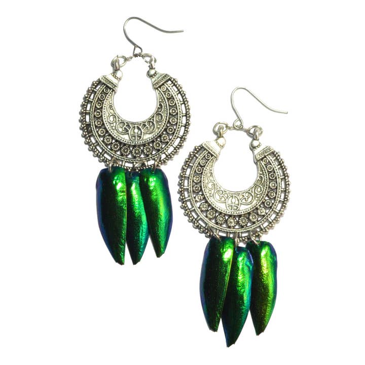 Peace Love Bling - Wholesale Dangle Earrings - Deva Jewel Wing Bali Silver Earrings