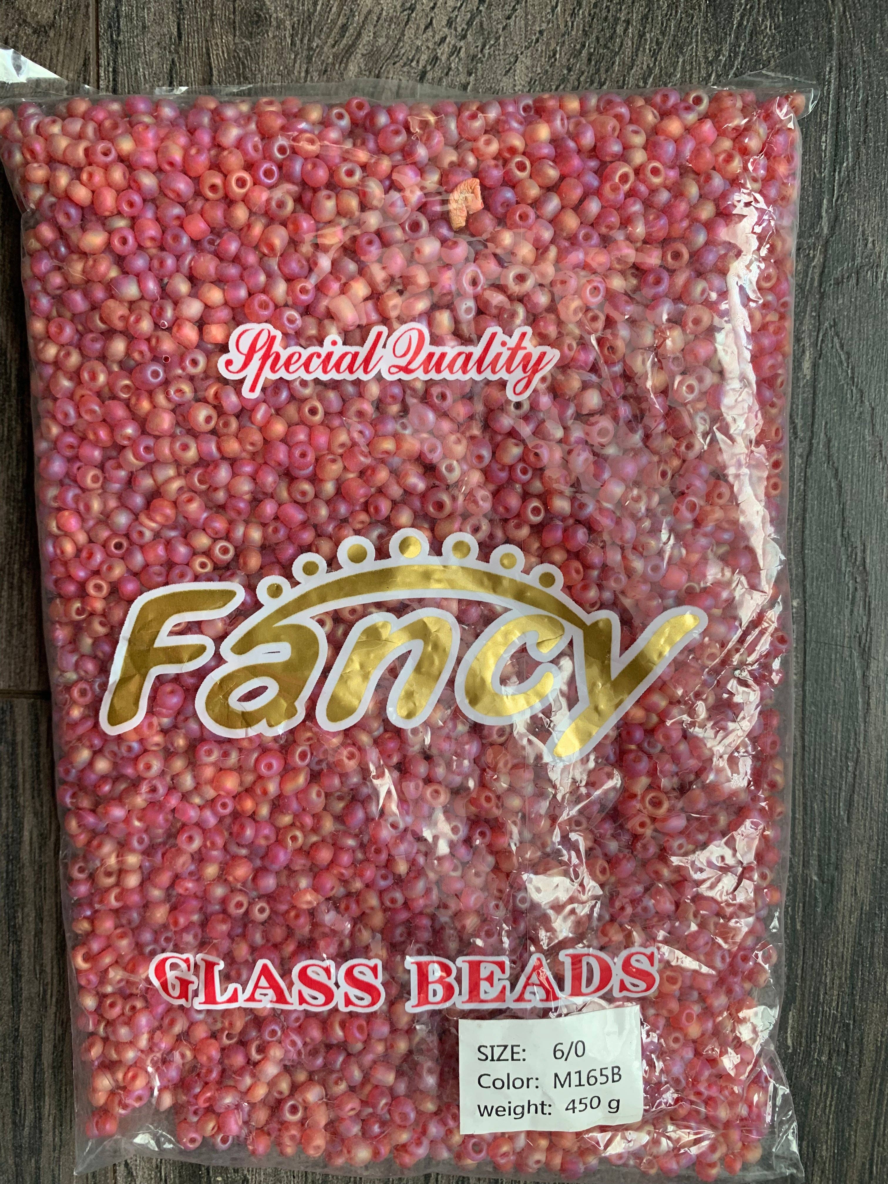 MaddieMayShop - Venta al por mayor Cuentas - Perlas de semillas 6/0, perlas de semillas a granel, perlas de vidrio esmerilado de 450 gramos30