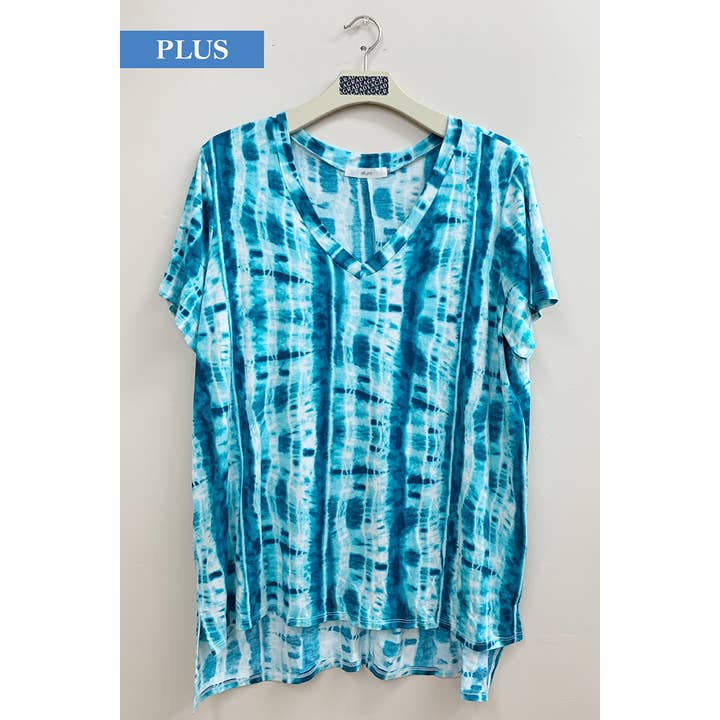 Haut à manches courtes et col en V Tie Dye - PR9178X pour la vente par 01 Allum