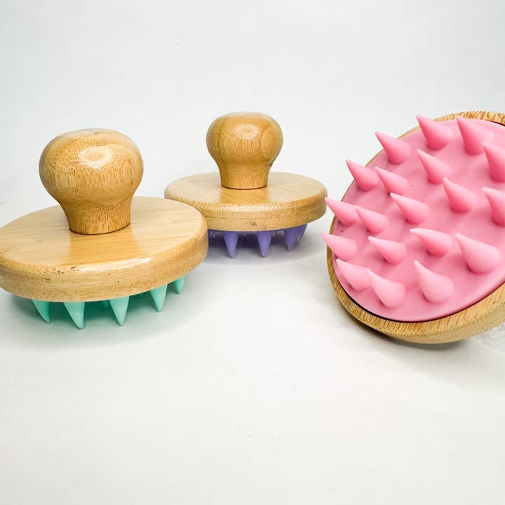 Smile Boutiques - Wholesale Head Scratcher/Massager - Silicone Bristle Shampoo Brush - Eco Friendly Scalp Massager
