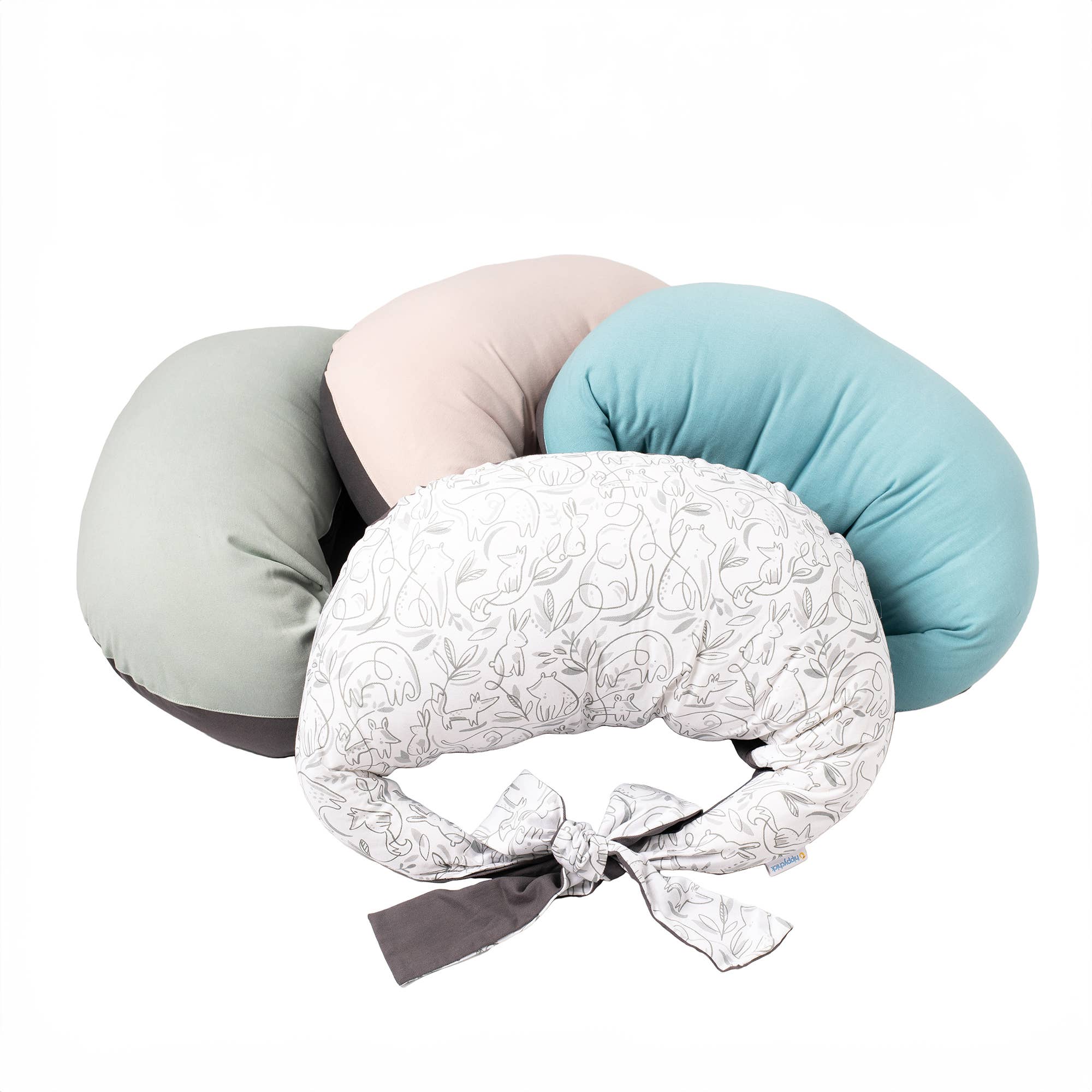 Hippychick International – wholesale Amningskudde - Mamma – Hippychick amningskudde för resor - kolgrå och salviagrön3