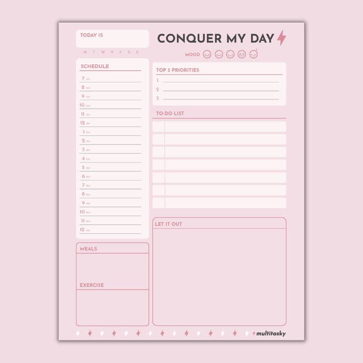 Multitasky - Wholesale Planner - Conquer My Day Planner Sheets (6-Month Supply)3