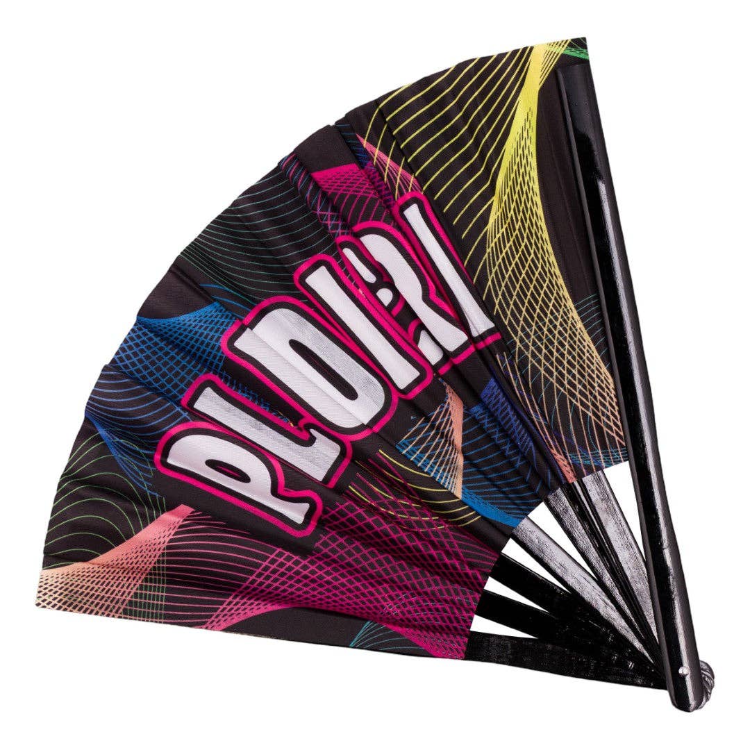FootClothes LLC - Wholesale Party/Paper Folding Fan - LIMITED Plurodivergent Rave Clack Fan2