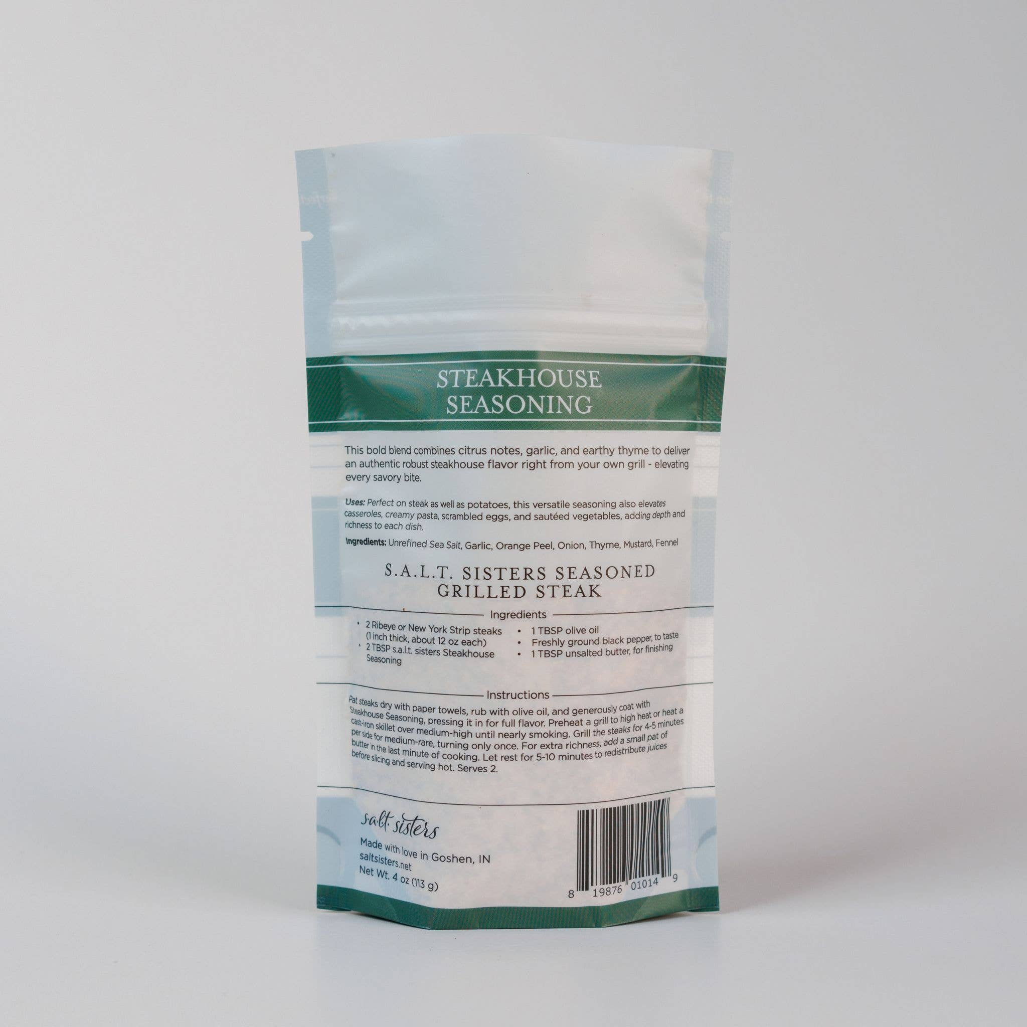 Salt Sisters - Wholesale Dried Spice Mix - Herb, Spice & Salt Blend - Steakhouse Seasoning - 4 oz Bag1