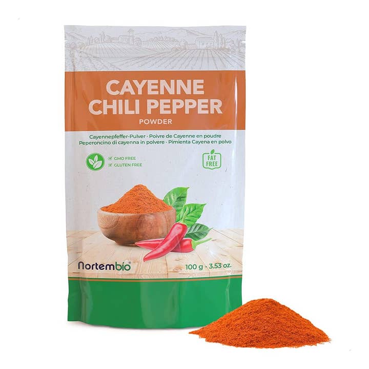 NORTEM BIO TECHNOLOGY GROUP - Vendita all'ingrosso Spezie essiccate - Pepe di Cayenna in polvere 100 g 100% di origine naturale