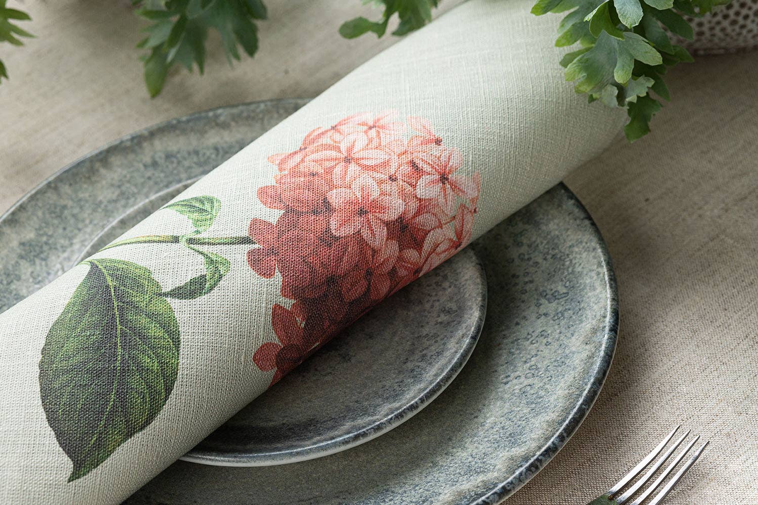 Suisse Maison de Lin - Wholesale Dinner & Cloth Napkin - Variety of Botanical Handmade Linen Napkins (Set of 6)3