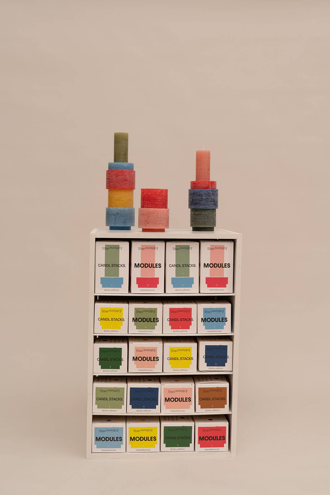 Stan Editions - Vente Bougies piliers - MODULES pour présentoir (rempli) (présentoir offert pour commande > 750 €)0