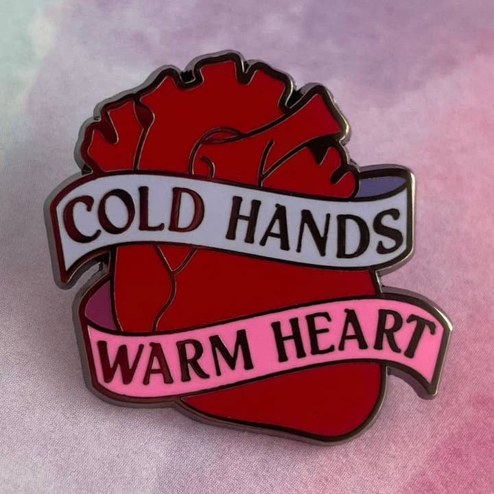 Cold Hands, Warm Heart Pin for wholesale by Rad Girl Creations