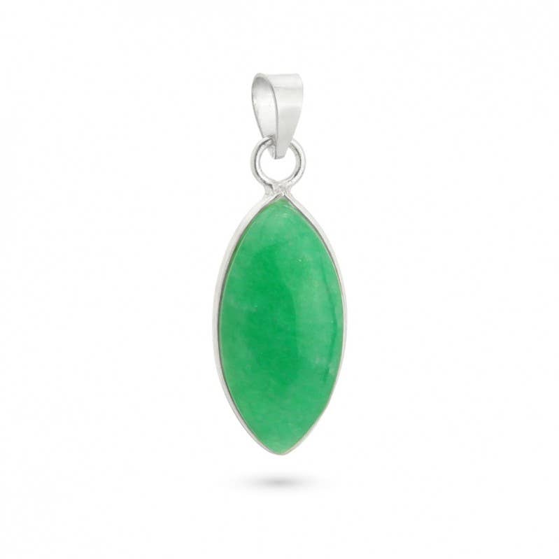 UniArt - Wholesale Individual Charm/Pendant - Silver and Stone Pendant, Basic Marquise Model7