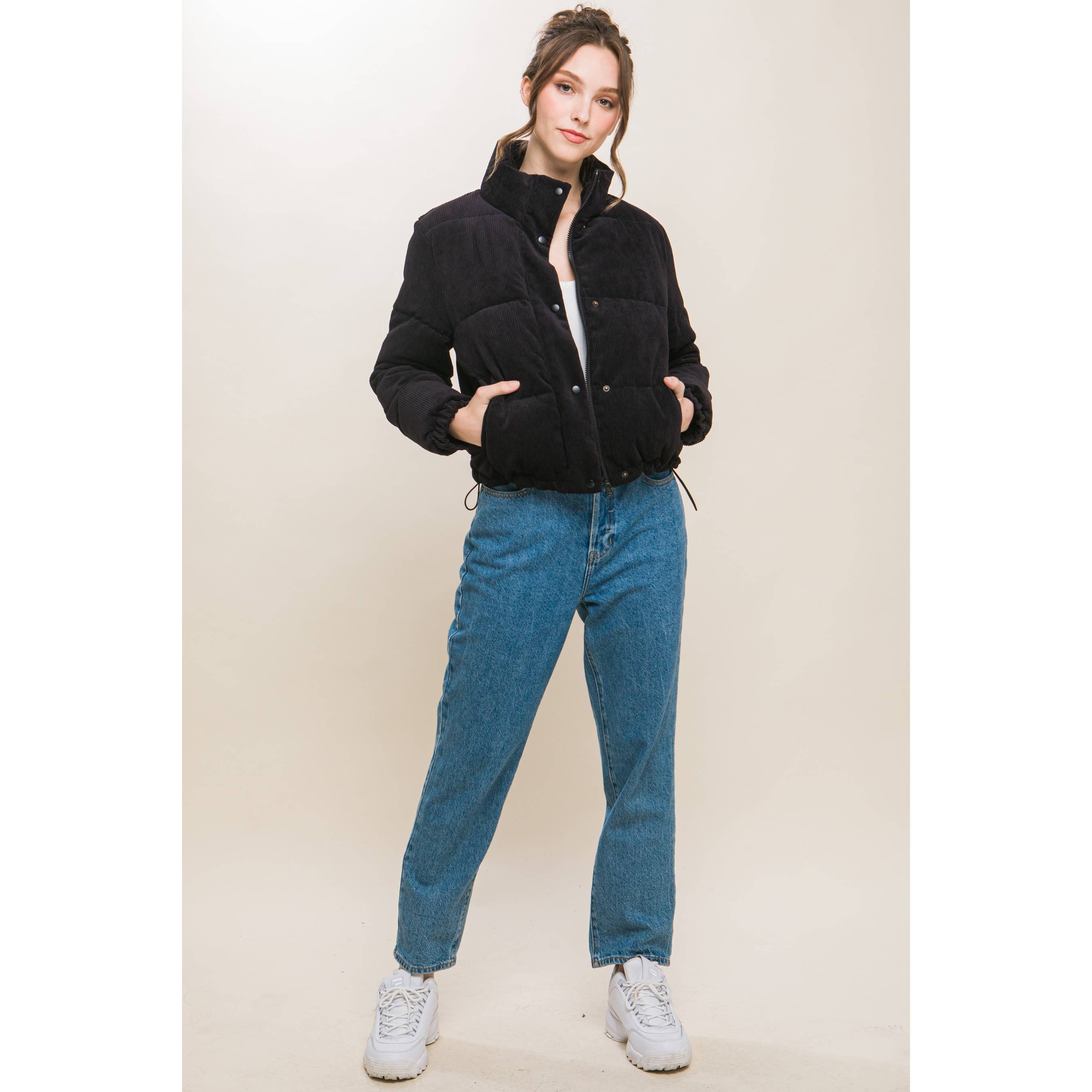 Baie Bleue - Wholesale Jacket - Women's - Corduroy Jacket with Snap Closure16