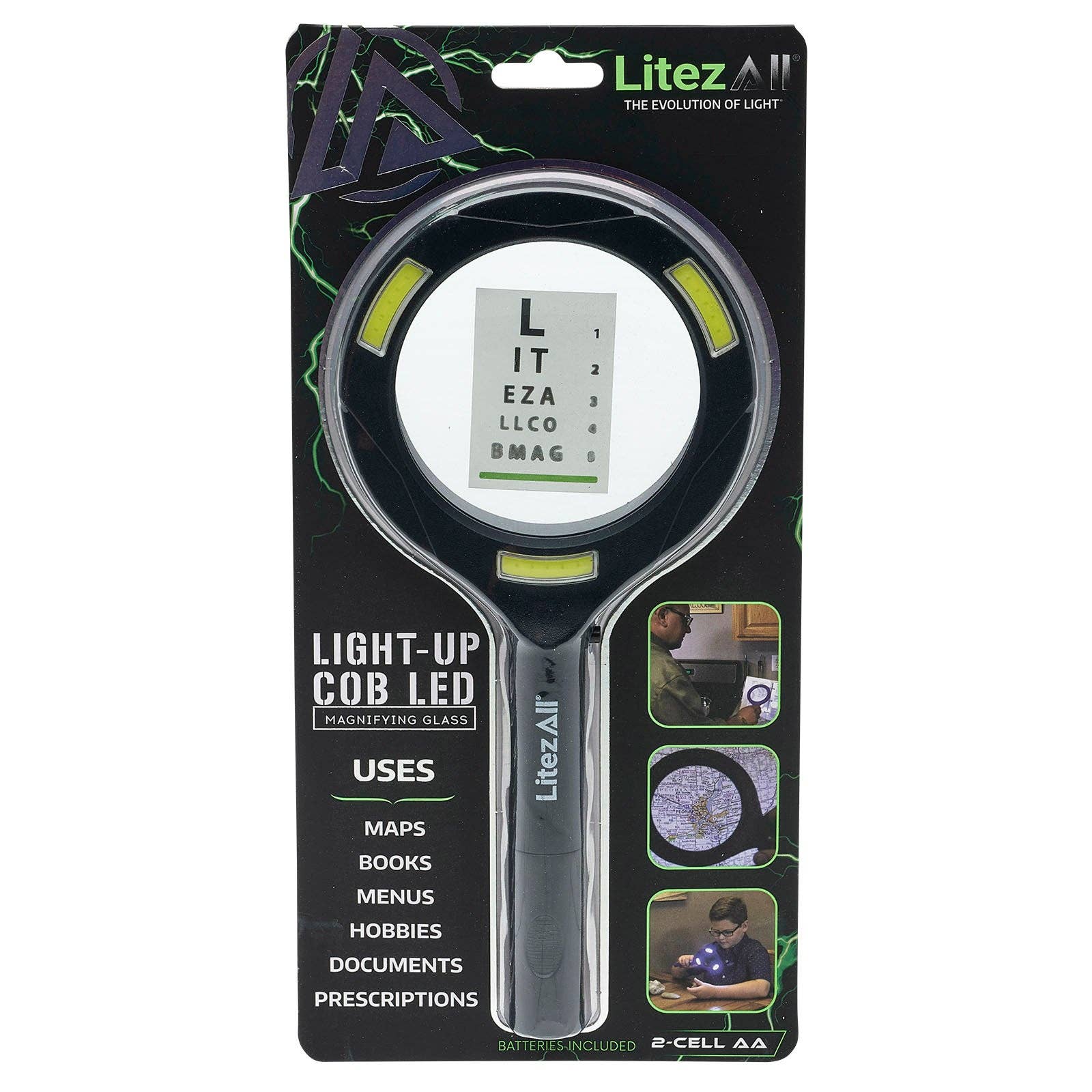 LitezAll - Wholesale Magnifying Glass - LitezAll COB LED Lighted Hand Held Magnifying Glass13