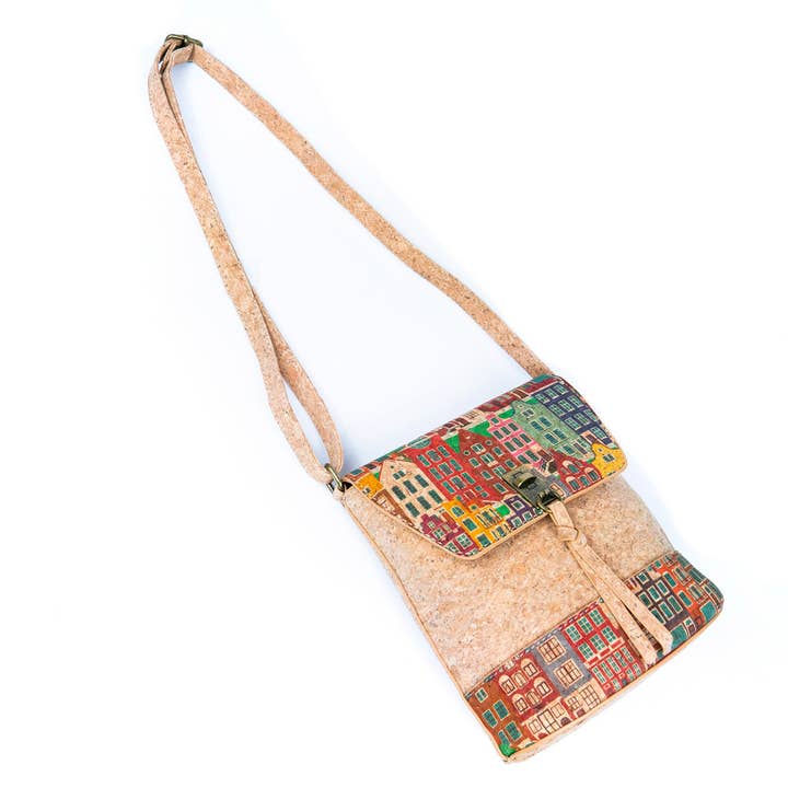 Meninas Bonitas Cork - Wholesale Crossbody Bag - Women's - Natural Cork Women's Crossbody Bag BAG-22924