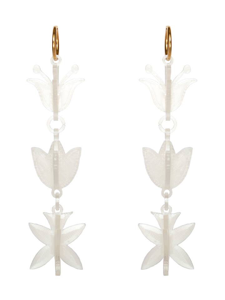 Maxi Flourish Crystal Hoop Earrings for wholesale by Somos Vértices