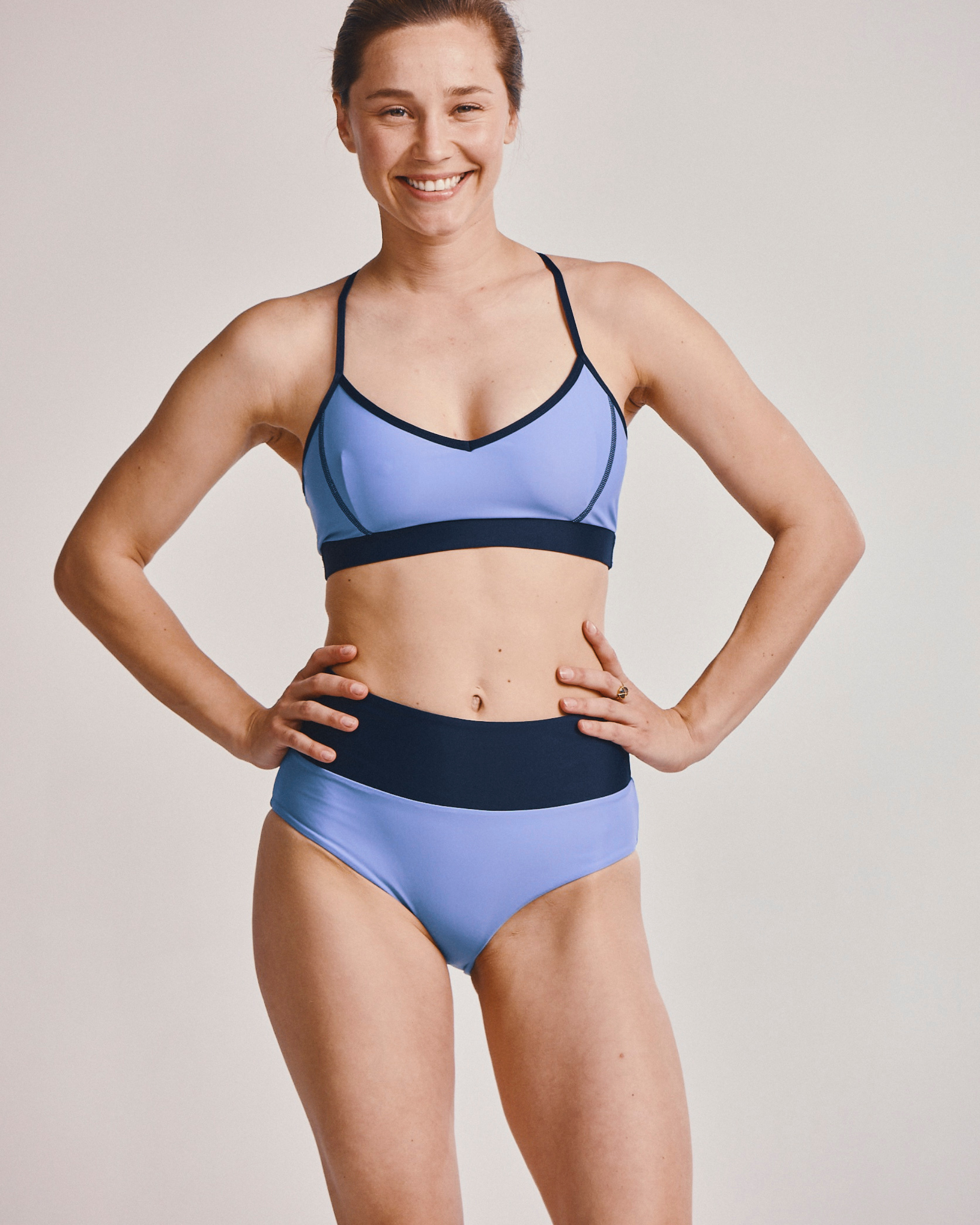 Bleu Bas de maillot de bain reversible recyclé - Luke for wholesale on Faire6