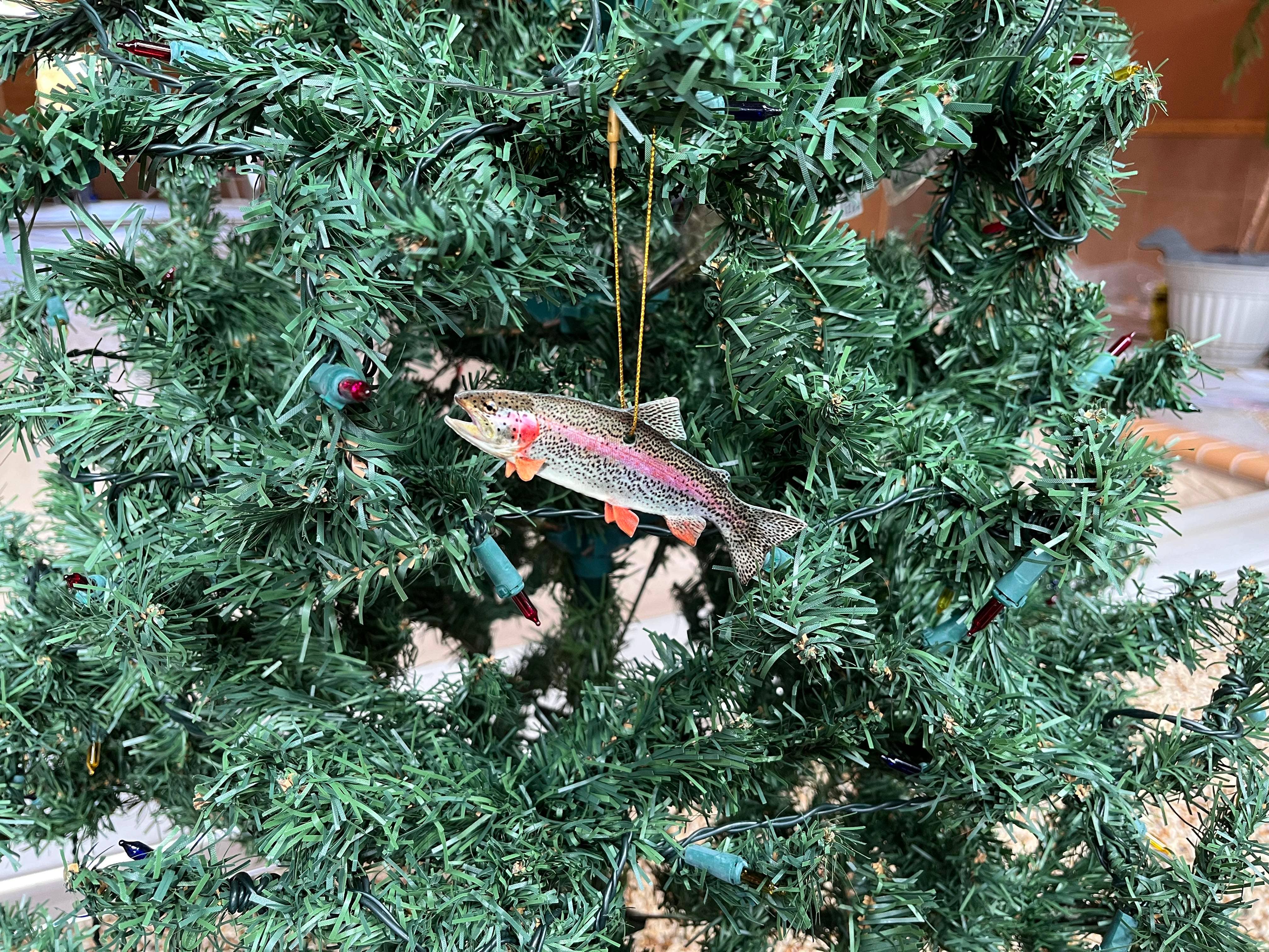 Reelistic Replicas - Wholesale Ornament - Rainbow Trout Fish Ornament, Christmas Fishing Ornament2