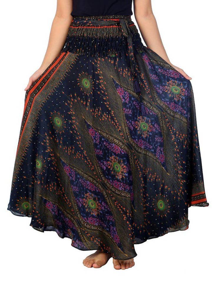 Studio 12 Collective (previously Ethnic Lanna) - Wholesale Skirt - Women's - BUNDLE: 4-Pack Long Boho Skirts (Assorted Prints)7